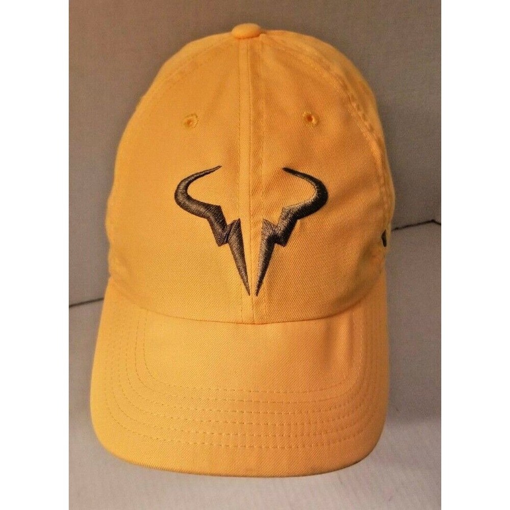 Nike Dri-Fit Rafa Nadal Bull Logo Orange Baseball Cap Heritage 86 Adjustable